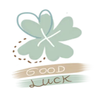 🍋 GOOD LUCK 好运, 三叶草, 积极, 问候, 幸运 telegram sticker