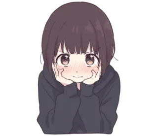 😳 Anime, Garota, Fofa, Mangá, Kawaii, Desenho animado telegram sticker