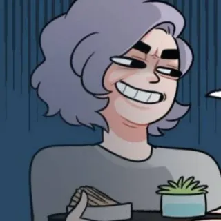 ☁️ cartone animato, ritratto, espressione facciale, illustrazione telegram sticker