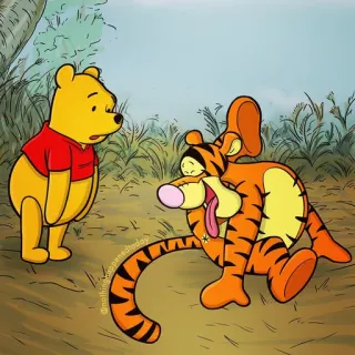 😁 Winnie the Pooh disney, cartoon, tier, freunde, tigger whatsapp sticker