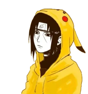 😕 Itachi Naruto 动漫, 宝可梦, 皮卡丘, 连帽衫 telegram sticker