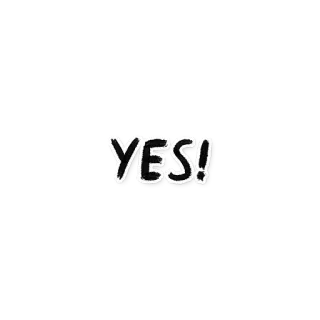 ☑️ YES! yes, affirmative, agreement, positive, confirmation telegram sticker