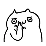 😐 chat, dessin animé, triste, expression, mignon, animal whatsapp sticker