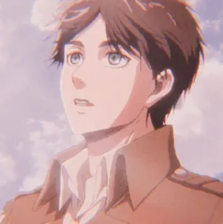 🥰 Eren Yeager Attack on Titan Eren Jaeger, L'Attacco dei Giganti, Anime, Personaggio, Manga telegram sticker