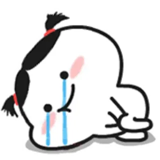 😭 kreskówka, płacz, smutny, łzy, emoji, kawaii telegram sticker