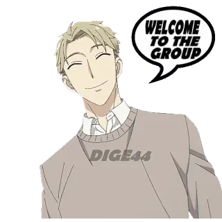 👆 WELCOME TO THE GROUP Anime, Sticker, Willkommen, Gruppe telegram sticker