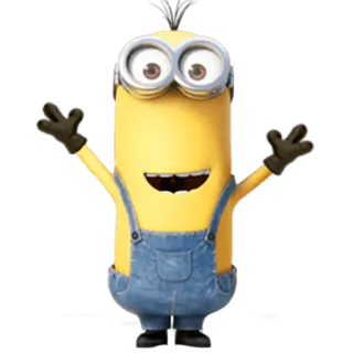 👐 Minion Despicable Me cartoon, animated, funny, yellow, character, despicable me telegram sticker
