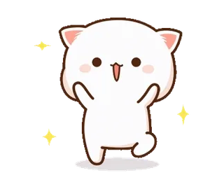 ✨ gatto, carino, kawaii, felice, scintillio, cartone animato, adorabile telegram sticker