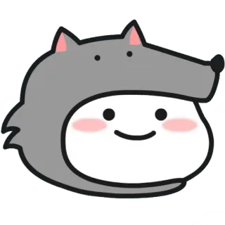 🐺 kreskówka, wilk, zwierzę, słodki, postać, maskotka telegram sticker