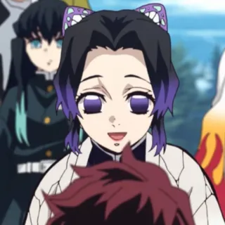 🦋 Shinobu Kocho Demon Slayer Anime, Demon Slayer, Shinobu Kocho, Personnage, Barrette papillon telegram sticker