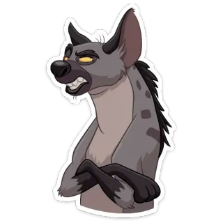 😡 Shenzi The Lion King гиена, злодей, мультфильм, Дисней, животное telegram sticker
