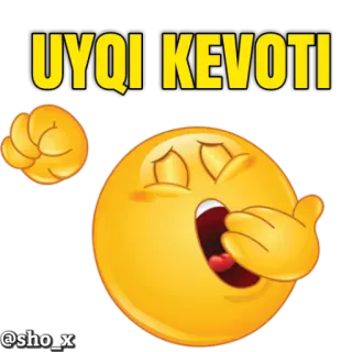 😴 UYQI KEVOTI sleepy, tired, yawning, emoji whatsapp sticker