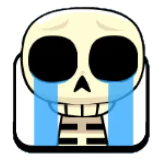 😭 squelette, pleurer, triste, larmes, crâne whatsapp sticker