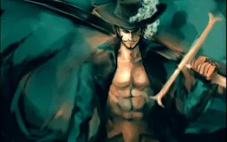 😶 Dracule Mihawk One Piece Dracule Mihawk, One Piece, Anime, Pendekar Pedang, Bajak Laut, Pedang telegram sticker