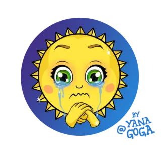 😭 sol, chorando, emoji, triste, lágrima, emoção whatsapp sticker