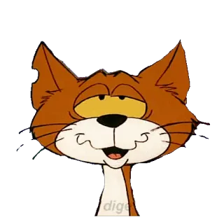 😼 gatto, cartone animato, animale, espressione telegram sticker