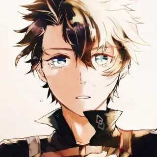 😐 anime, boy, crying, sad, portrait, character telegram sticker