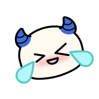 😹 Emoji, Risa, Llorando, Demonio, Lindo, Dibujos animados telegram sticker