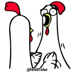 😂 курица, мультик, смешной, птица, животное, комикс telegram sticker