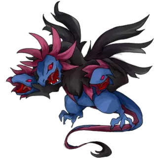👿 hydra, monster, draak, mythisch wezen, fantasie telegram sticker