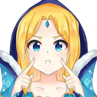 😣 Anime, Sticker, Desenho animado, Fofo, Menina, Personagem telegram sticker