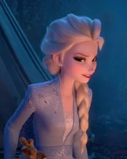 👾 Elsa Frozen Elsa, Frozen, Disney, princesa, dibujos animados, animación telegram sticker