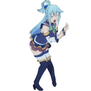 😞 Aqua Konosuba Anime, Karakter, Perempuan, Takut telegram sticker