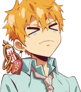 😣 Minamoto Kou Toilet-Bound Hanako-kun Anime, Manga, Personaje, Triste, Llorando, Retrato telegram sticker
