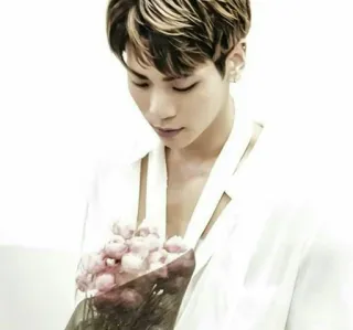 💐 Porträt, Person, Blumen, Stil, Mode, Kpop whatsapp sticker