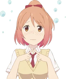 😰 Anime, Garota, Fofa, Rubor, Estudante, Uniforme telegram sticker