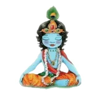😌 Krishna 印度教, 神, 奎师那, 印度, 精神 telegram sticker