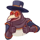 Plague Doctor Hawk telegram stickers