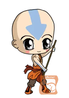 💢 Aang Avatar: The Last Airbender 아앙, 아바타, 아바타 아앙의 전설, 만화, 애니메이션, 니켈로디언 telegram sticker