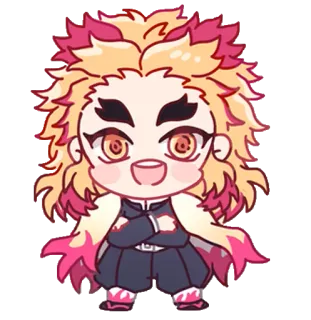 🔥 Rengoku Kyoujurou Demon Slayer Anime, Demon Slayer, Rengoku, Chibi, Manga, Kyojuro whatsapp sticker