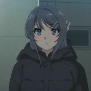 🦄 Mai Sakurajima Rascal Does Not Dream of Bunny Girl Senpai Anime, Garota, Bunny Girl Senpai, Mai Sakurajima, Fofa, Animação japonesa telegram sticker