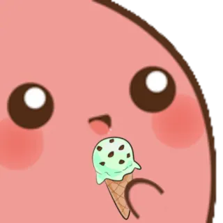 🍦 мороженое, каваи, милый, десерт, еда, мультфильм telegram sticker