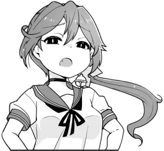 😍 Anime, Garota, Mangá, Uniforme escolar, Fofa, Sino, Gargantilha whatsapp sticker