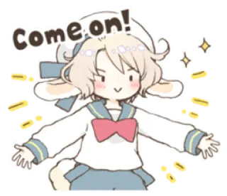 🌬 Come on! Anime, Manga, Lindo, Personaje, Oveja whatsapp sticker