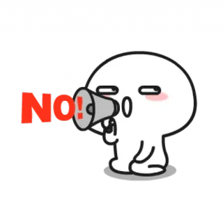 🙅‍♂ NO! no, megafono, protesta, negazione, stop, rifiuto whatsapp sticker