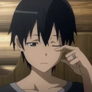 🥱 Kirito Sword Art Online Anime, Personaggio, Kirito, Sword Art Online, Manga telegram sticker
