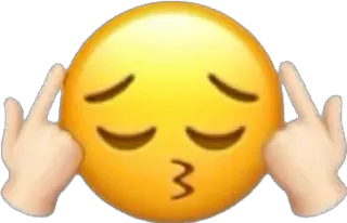 🙇‍♀️ อีโมจิ, นิ้วกลาง, ท่าทาง, สีเหลือง, สีหน้า, ทัศนคติ telegram sticker