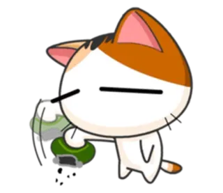 💸 gato, granada, desenho animado, animal telegram sticker