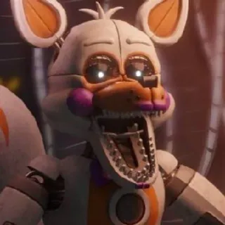 🌟 Lolbit Five Nights at Freddy's Animatrónico, Robot, Zorro, Lolbit, FNaF, Terror telegram sticker