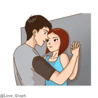 👫 couple, romance, love, cartoon, cute telegram sticker