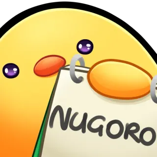 🐤 NUGORO pegatina, dibujo animado, pájaro, ofensivo whatsapp sticker