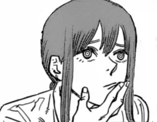 🤔 Makima Chainsaw Man anime, manga, chainsaw man, makima, character, expression, thoughtful telegram sticker