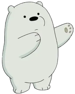 🤗 Ice Bear We Bare Bears アイスベア, ぼくらベアベアーズ, アニメ, ホッキョクグマ, アニメーション, ステッカー telegram sticker
