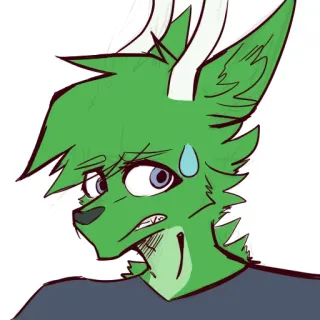 😅 Фурри, Мультфильм, Антропоморфный, Олень, Персонаж, Искусство telegram sticker