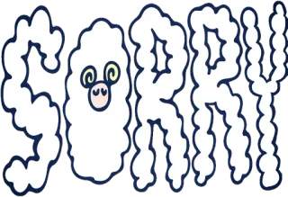 🙍‍♀️ SORRY ขอโทษ, ขออภัย, น่ารัก, การ์ตูน telegram sticker