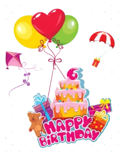🎂 HAPPY BIRTHDAY urodziny, święto, balony, tort, prezenty, latawiec telegram sticker